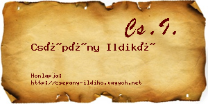 Csépány Ildikó névjegykártya