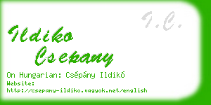 ildiko csepany business card