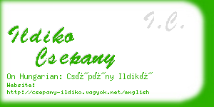 ildiko csepany business card